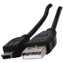 כבל USB2.0 זכר ל- USB2.0 B MINI זכר (טרפז) באורך 1.8 מ'